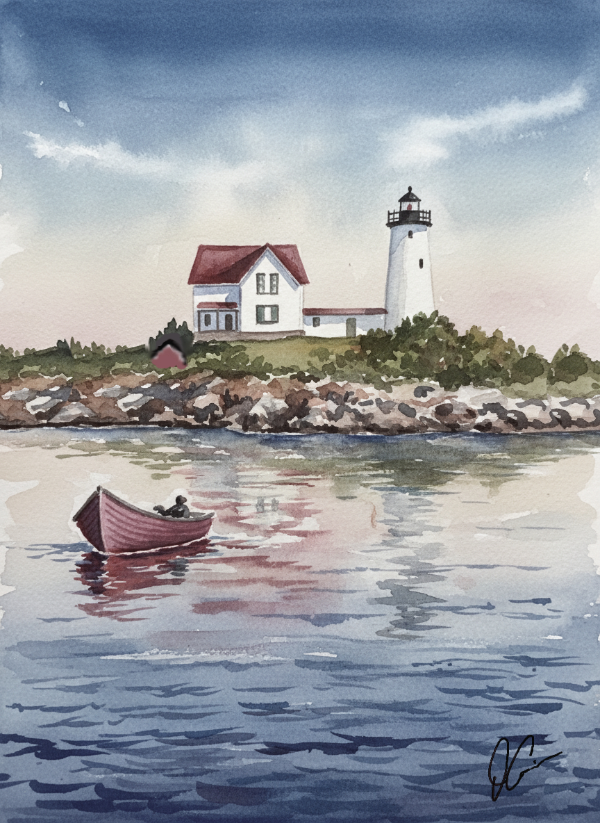 Little Red Skiff at Nubble